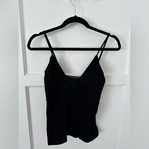 Free People Black Ribbed Camisole
